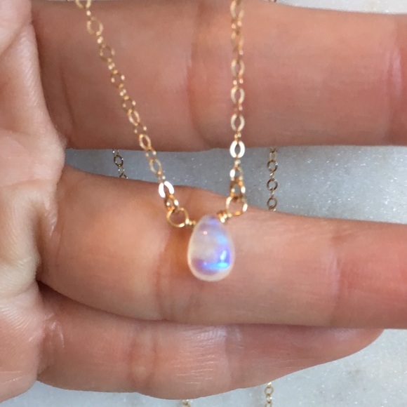 Rainbow Moonstone Necklace - Picture 2 of 3